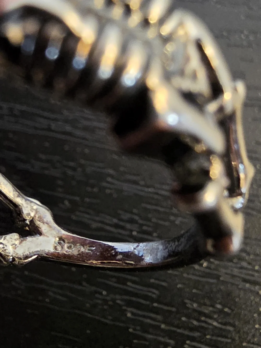 925 Silver Skull Ring with Cubic Zirconia